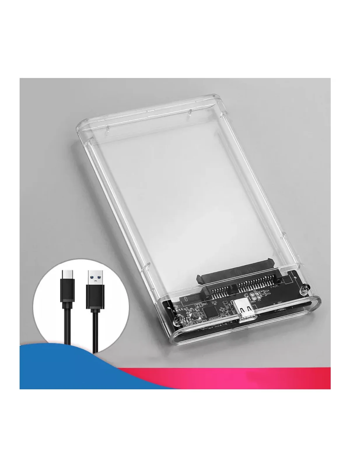 Бокс коробка для жесткого диска HDD SSD 2.5 TYPE-C — фото 2