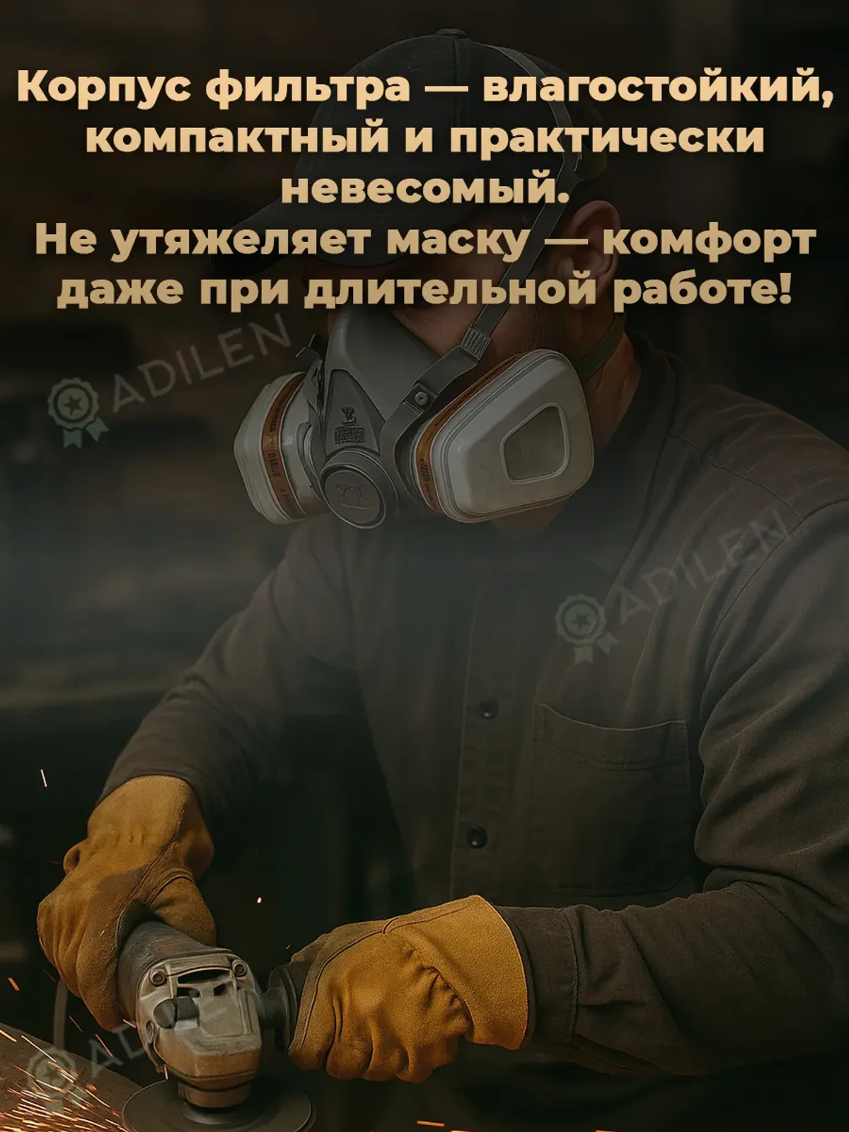 Фильтр для респиратора 3M 6055 (A2) угольный 2 шт — фото 5
