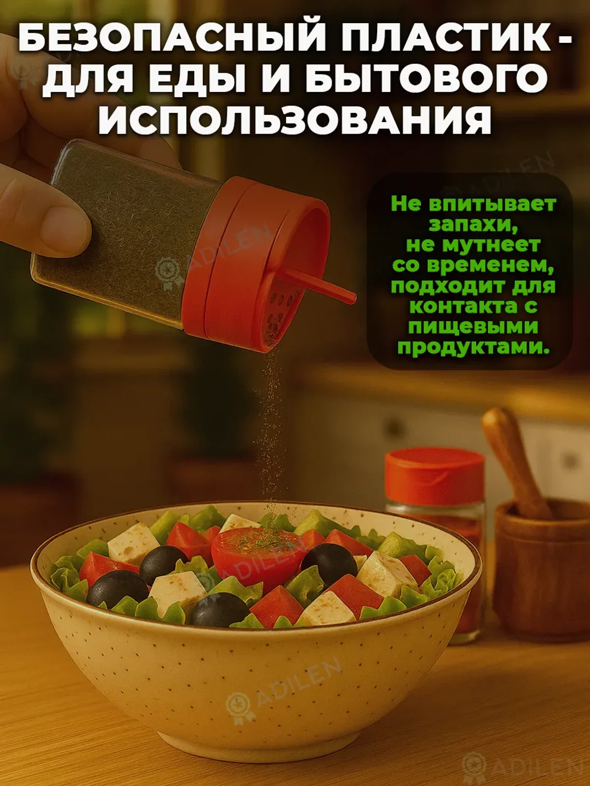 Банки-кубик 250 мл с красной крышкой-дозатором (6 шт.) — фото 5