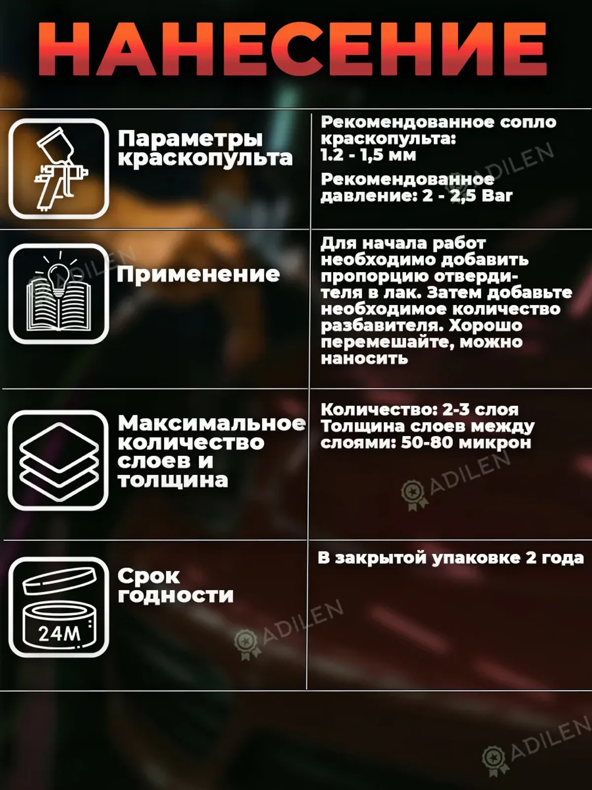 Лак 2K-Clear Coat ТИЛФЛЕКС 5л + отвердитель 2,5л — фото 6